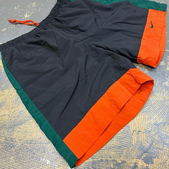 Nike Swim Trunks Sportswear Vintage Grey Orange Green White Tag - Picture 5 of 12